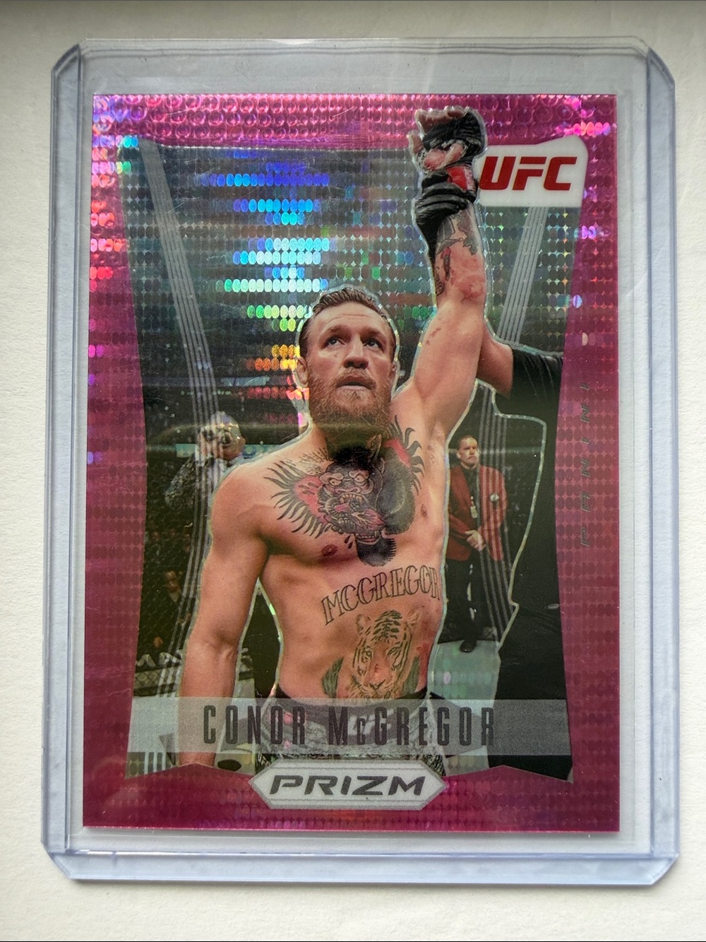 #7/42 Conor McGregor Pink Panini Prizm UFC Trading Card